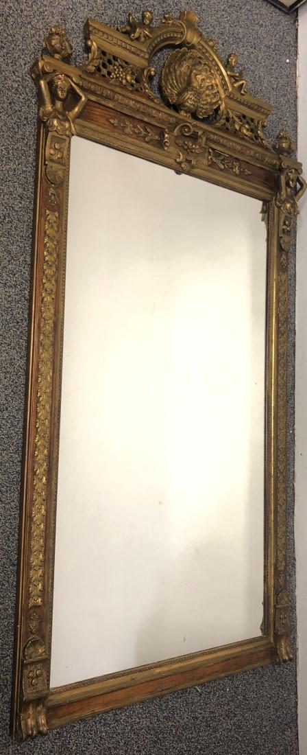 LARGE ANTIQUE NEOCLASSICAL STYLE PIER MIRROR (1 of 13)