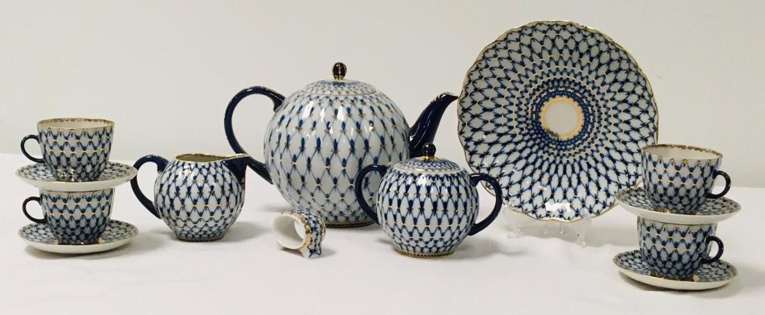 LOMONOSOV RUSSIAN TEA SET: 13 PCS (1 of 19)