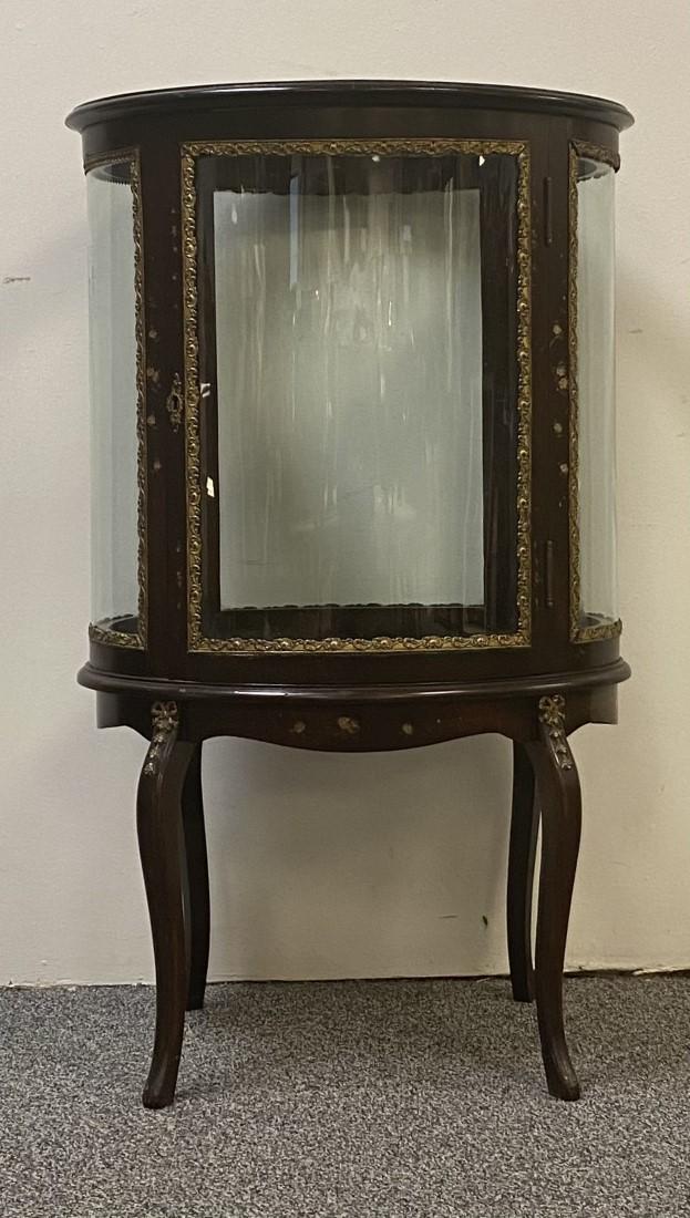 ANTIQUE FRENCH VICTORIAN BEVELED GLASS VITRINE (1 of 20)