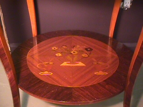 FRENCH MARQUETRY GALLERY TOP TABLE ROUND - 4