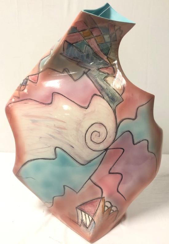 LARGE CONTEMPORARY ART POTTERY VASE BY HARRIS CIES (1 of 9)