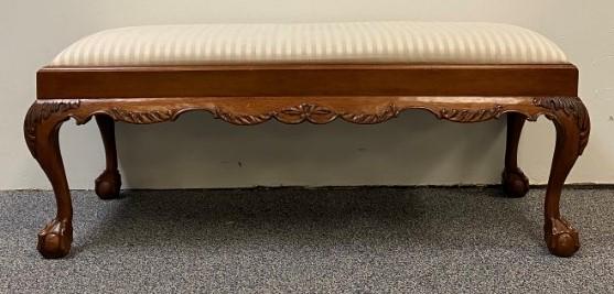 CHIPPENDALE STYLE MAHOGANY BED BENCH (1 of 15)