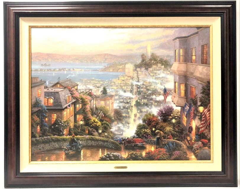 THOMAS KINKADE L.E. OFFSET LITHOGRAPH: LOMBARD ST (1 of 16)