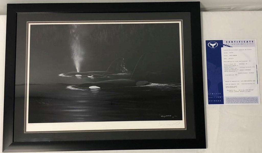 ROBERT WYLAND L.E. OFFSET LITHOGRAPH ORCA EVENING (1 of 12)