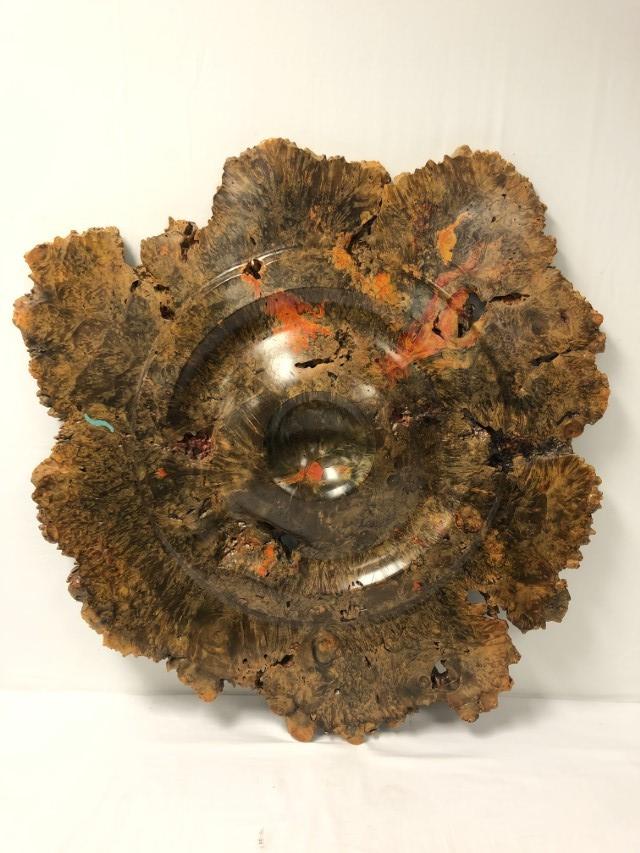 DON REAGAN BURLED REDWOOD WALL SCULPTURE (1 of 7)