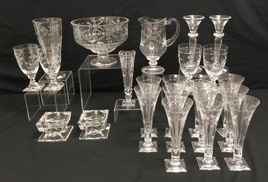 GORHAM CHANTILLY COLLECTION CRYSTAL STEMWARE, ETC. (1 of 16)
