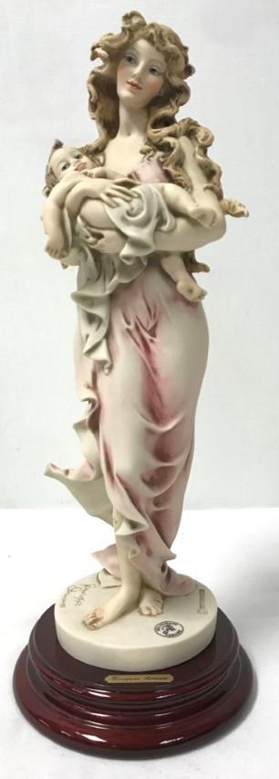 GIUSEPPE ARMANI FIGURINE "LOVING ARMS" #880-E: Giuseppe Armani sculptural figurine "Loving Arms" #880-E. 1993 Events Figure. Marked and incised near base. Measures 14" tall. Condition: good, no signs of any damages, see images. Weight: 3.3 lbs.