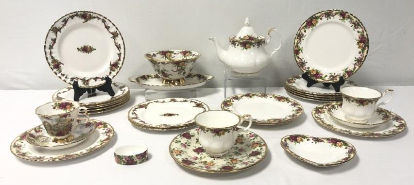 ROYAL ALBERT "RIBBON COLLECTION" DINNERWARE, ETC. (1 of 20)