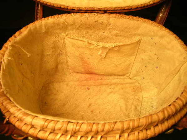 OLD NANTUCKET BASKET PURSE LEATHER WHALE FIGURE - 7