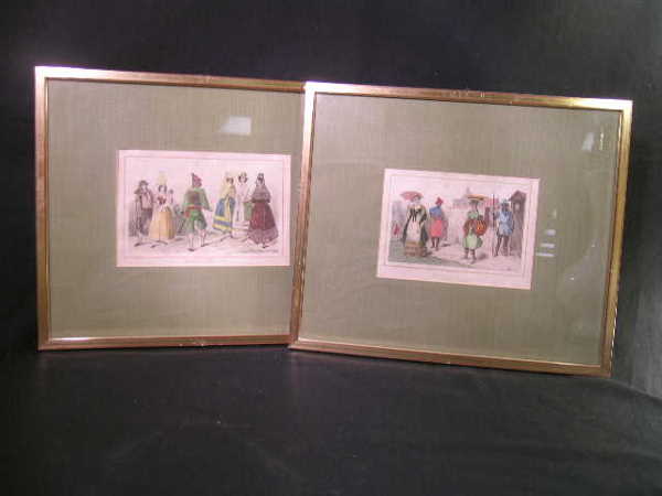 PR VINTAGE COLORED ETCHINGS ILE DU CAP VERT CANARI