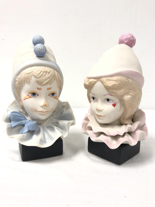 TWO FINE CYBIS PORCELAIN CLOWN BUSTS (1 of 17)