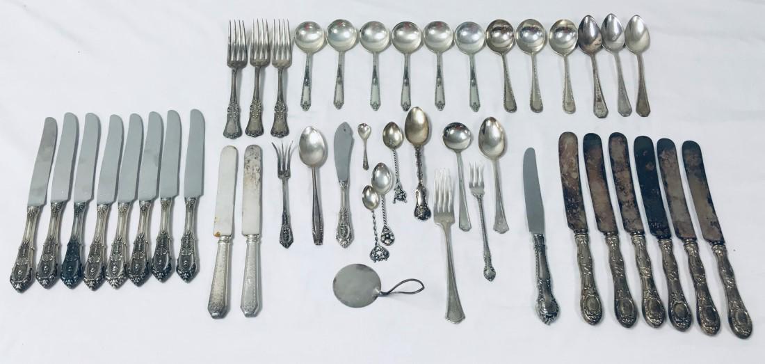 ASSORTED STERLING SILVER FLATWARE, ETC. 22 TR OZ (1 of 14)