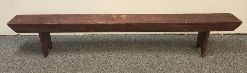 EARLY AMERICAN PRIMITIVE PINE LONG BENCH (1 of 12)