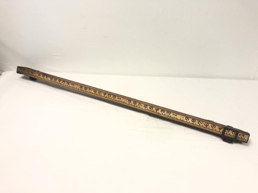 ANTIQUE DIETZGEN WOOD TELESCOPING SURVEYOR'S POLE (1 of 9)