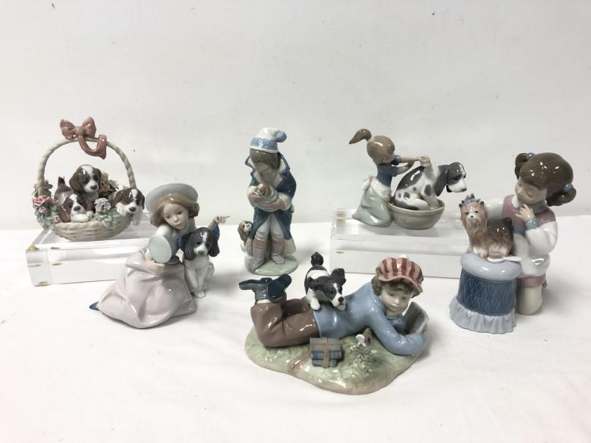 SIX LLADRO PORCELAIN FIGURINES 5468 6019 5455 ETC (1 of 20)