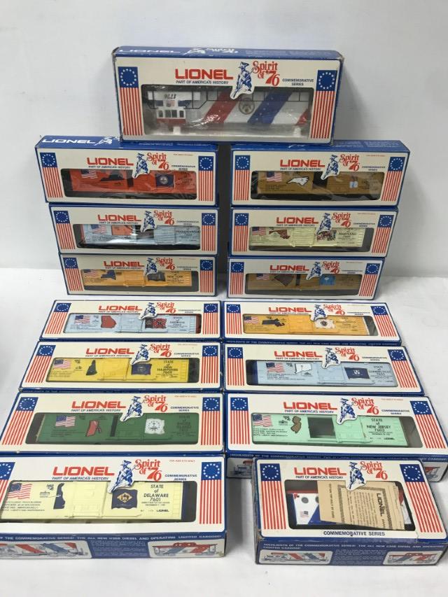 LIONEL "SPIRIT OF 76" TRAIN CAR SET, 15 PCS (1 of 14)