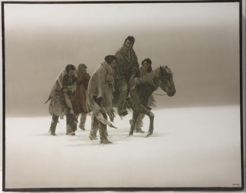 JOHN PACE ACRYLIC ON CANVAS PAINTING: TRAVELERS (1 of 7)