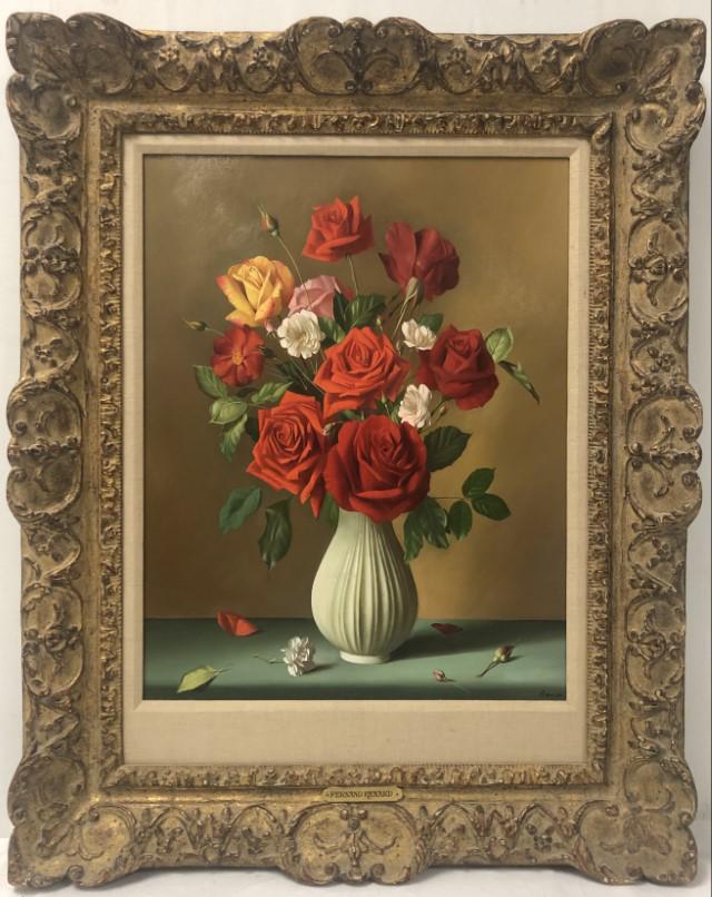 FERNAND RENARD OIL ON CANVAS PAINTING: STILL LIFE (1 of 10)