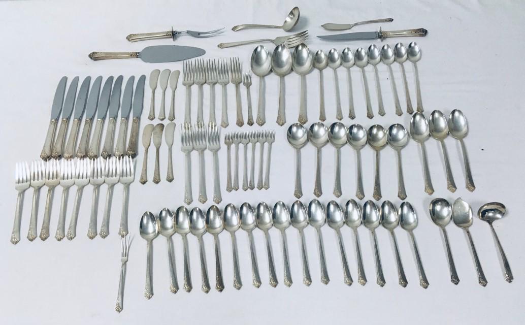 ONEIDA "DAMASK ROSE" STERLING SILVER FLATWARE (1 of 15)