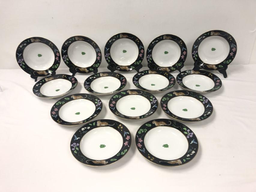 LYNN CHASE "JAGUAR JUNGLE" 9.25" SOUP BOWLS 14 PCS (1 of 12)