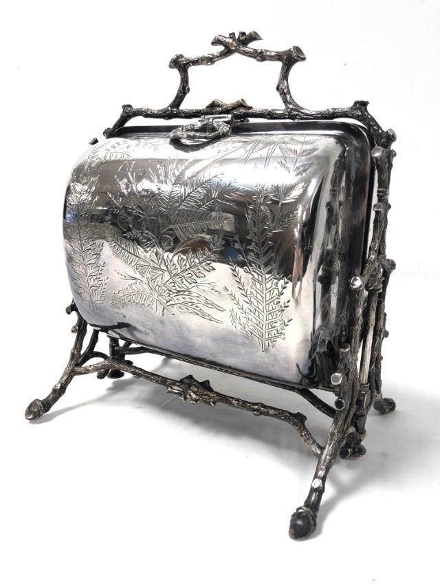 VICTORIAN SILVER PLATED BISCUIT WARMER (1 of 10)