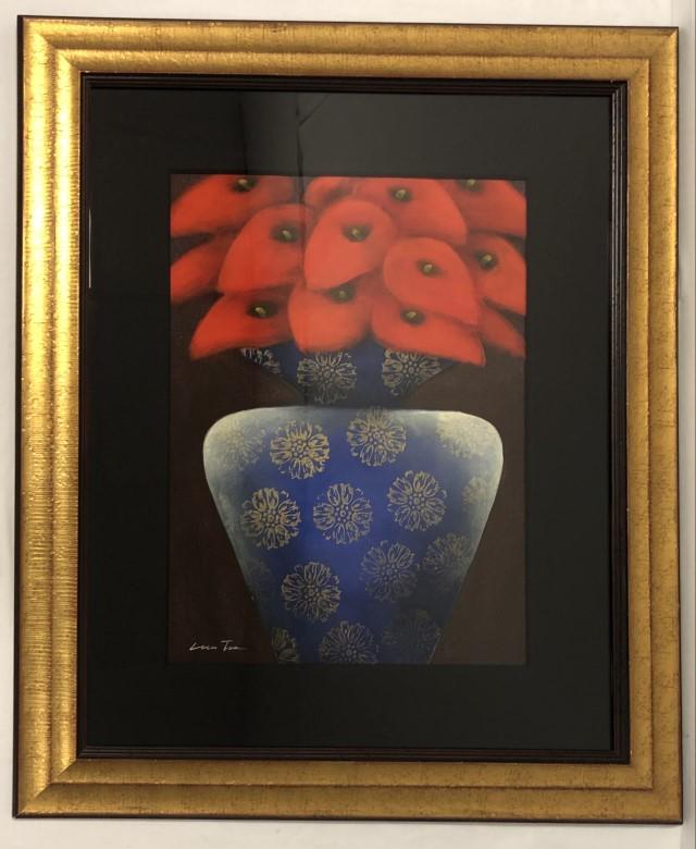 LUN TSE OIL ON PANEL PAINTING: RED CALLA LILIES (1 of 9)