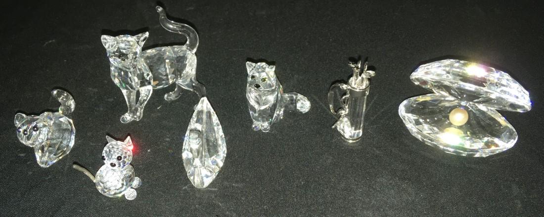 SEVEN ASSORTED SWAROVSKI CRYSTAL MINIATURES (1 of 11)
