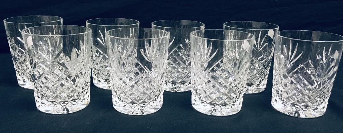 EIGHT WATERFORD CUT CRYSTAL TUMBLERS (1 of 5)