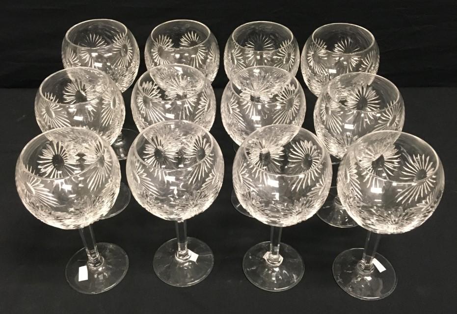 TWELVE WATERFORD "MILLENIUM HEALTH" TOASTING GLASS (1 of 5)