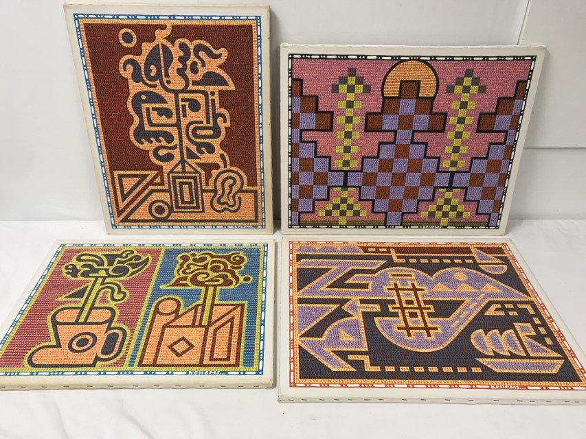 FOUR JERRY KELLEMS ACRYLIC ON CANVAS PAINTINGS (1 of 20)
