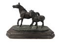 VINTAGE BRONZE MARE AND COLT SIGNED "PJ MENE"