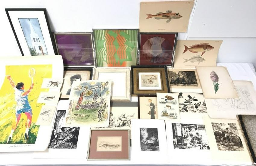 ASSTD ESTATE ART: ETTINGER, CHAMBERLAIN, CHAGALL + (1 of 20)