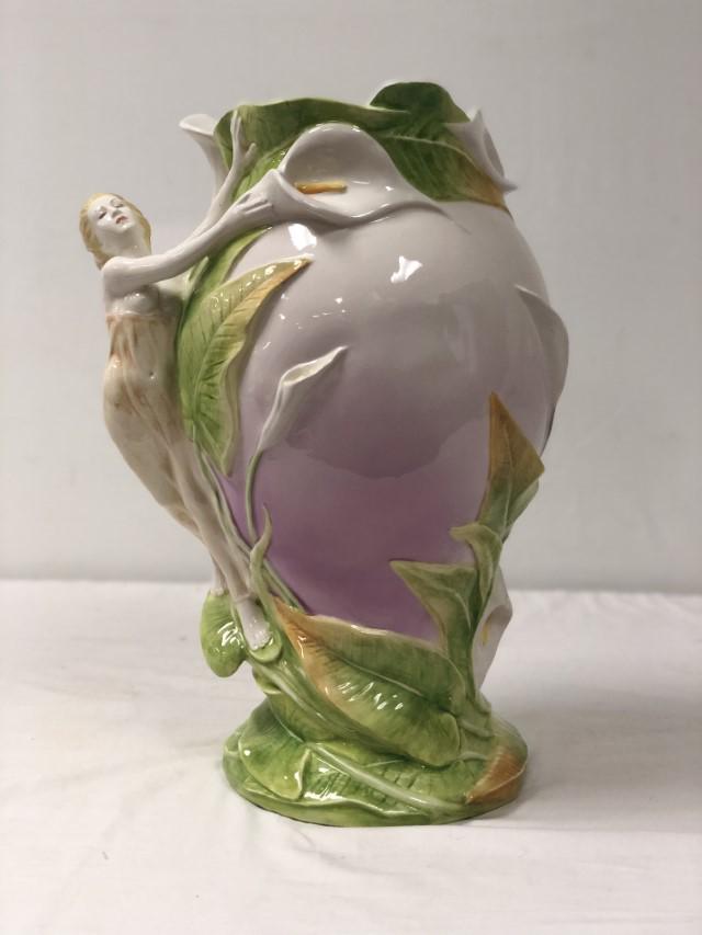 VINTAGE ITALIAN HAND PAINTED CERAMIC VASE (1 of 18)