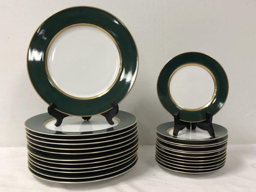 FITZ & FLOYD "RENAISSANCE" PORCELAIN PLATES: 24 PC (1 of 12)