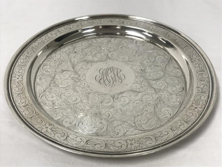 VINTAGE FRANK SMITH STERLING SILVER SALVER TRAY (1 of 8)