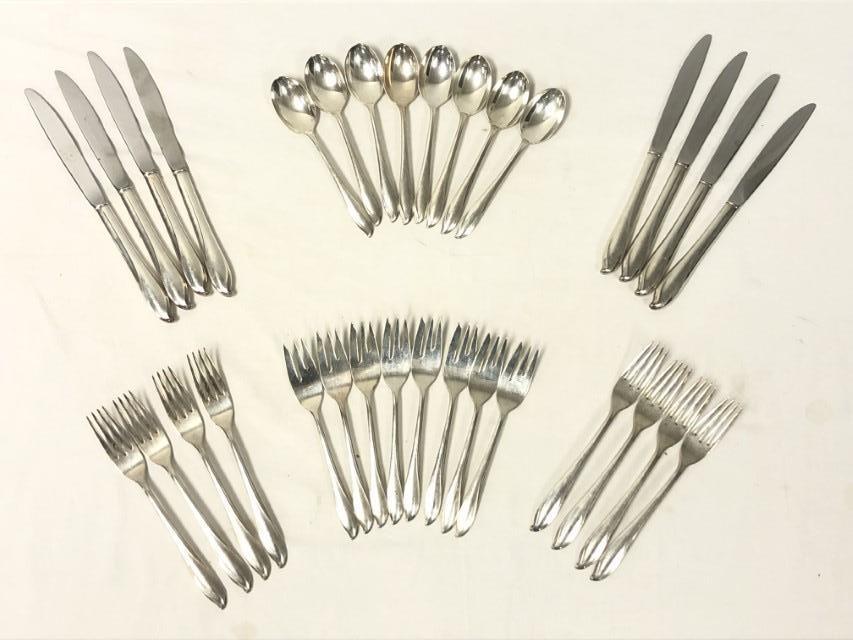 CENTURY STERLING TORCHLIGHT PATTERN FLATWARE SET (1 of 4)