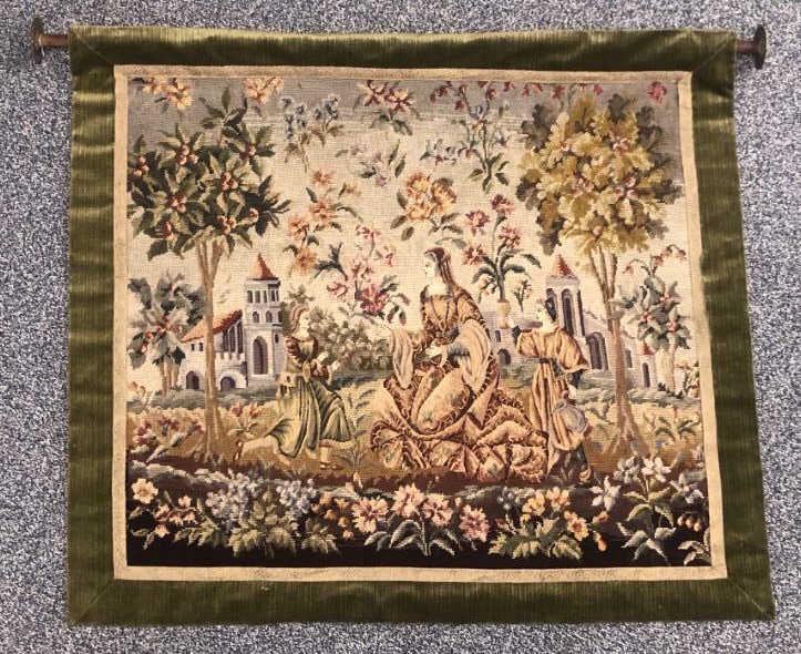 ANTIQUE FLEMISH EMBROIDERED WOOL TAPESTRY (1 of 13)