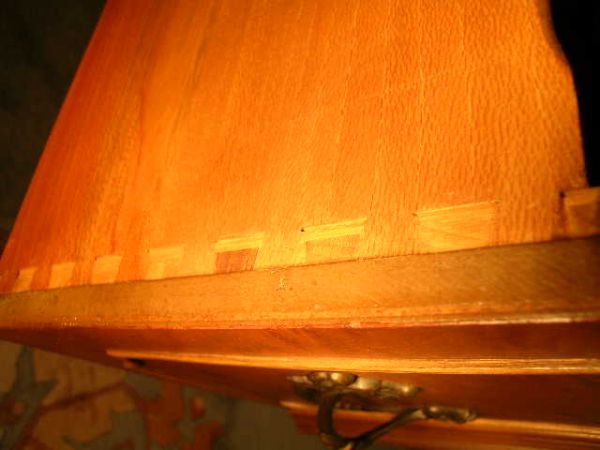 VINTAGE FRUITWOOD TALL CHEST W/ INLAY - 5
