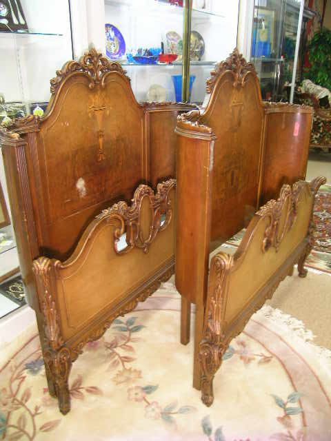 INLAY SET OF TWIN BEDS HEAD/FOOT BOARDS - 5