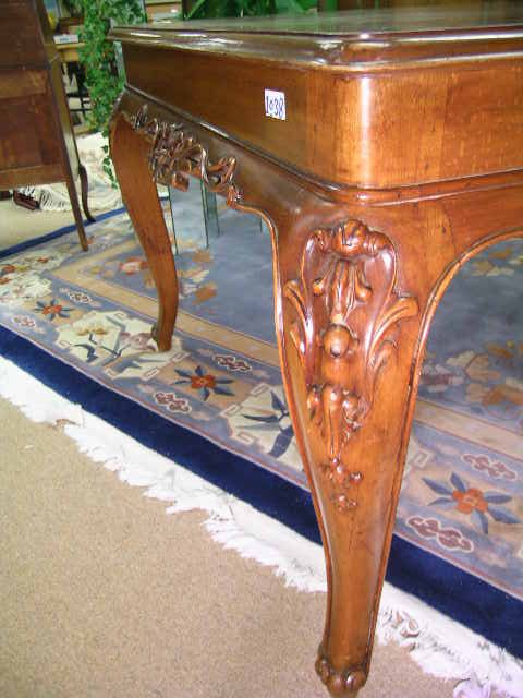 LARGE CARVED CONTINENTAL DINING TABLE - 2