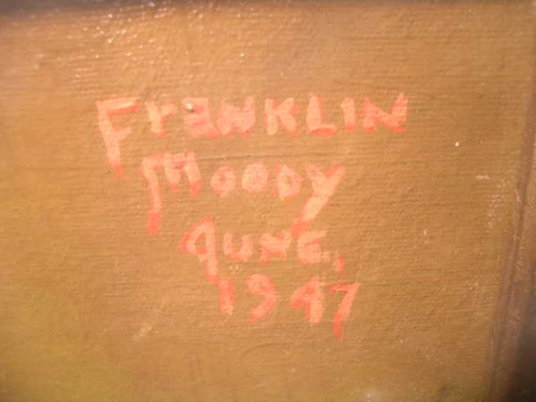 OIL PAINTING SOLDIER SIGNED FRANKLIN MOODY 1947 - 3