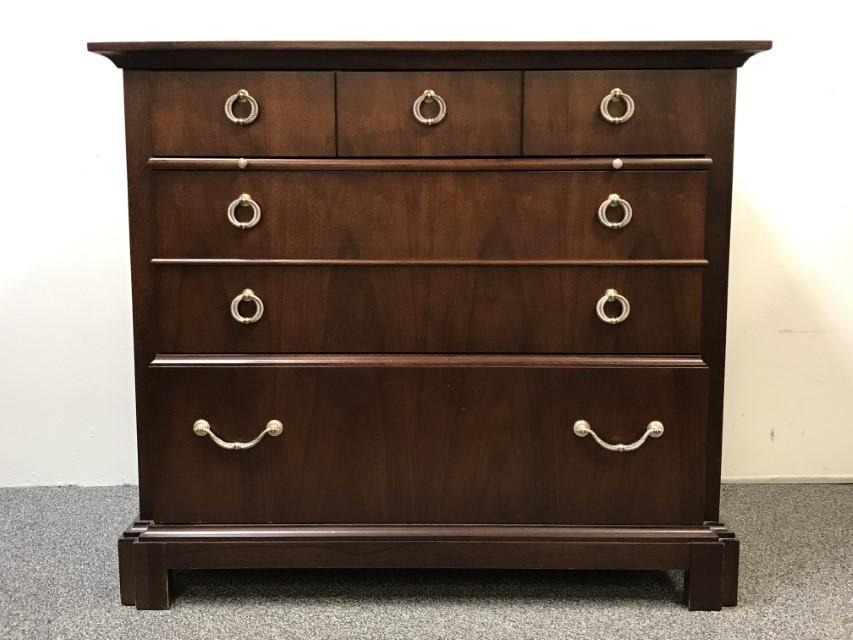 STANLEY MAHOGANY GEORGIAN STYLE CHEST OF DRAWERS (1 of 16)