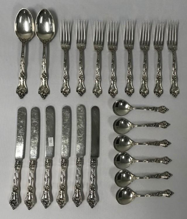 22 PIECES REED & BARTON STERLING FLATWARE (1 of 11)