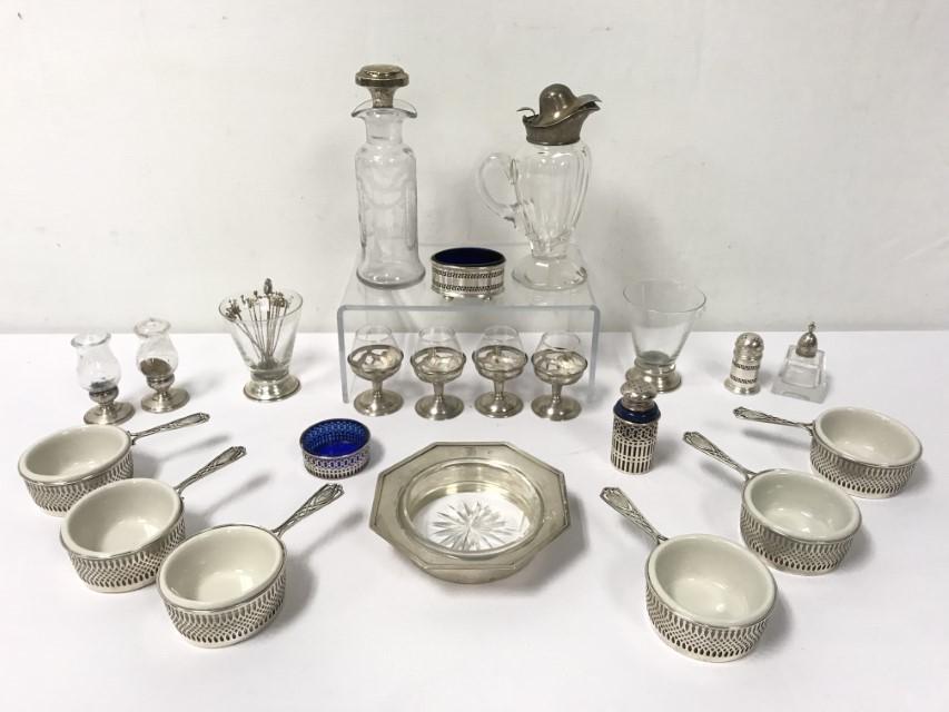 US & BRITISH STERLING, PORCELAIN & GLASS BOX LOT (1 of 20)