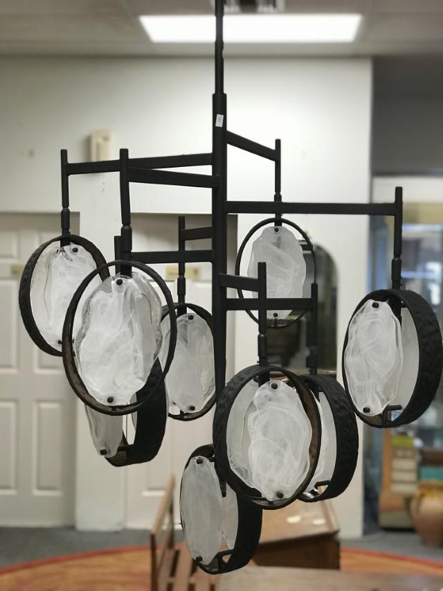 3 PIECES - UTTERMOST CHANDELIER AND PAIR OF SCONCE (1 of 12)