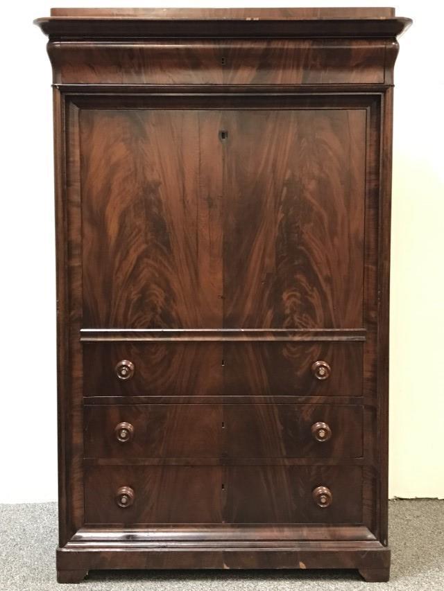AMERICAN EMPIRE MAHOGANY FALL FRONT SECRETARY (1 of 20)