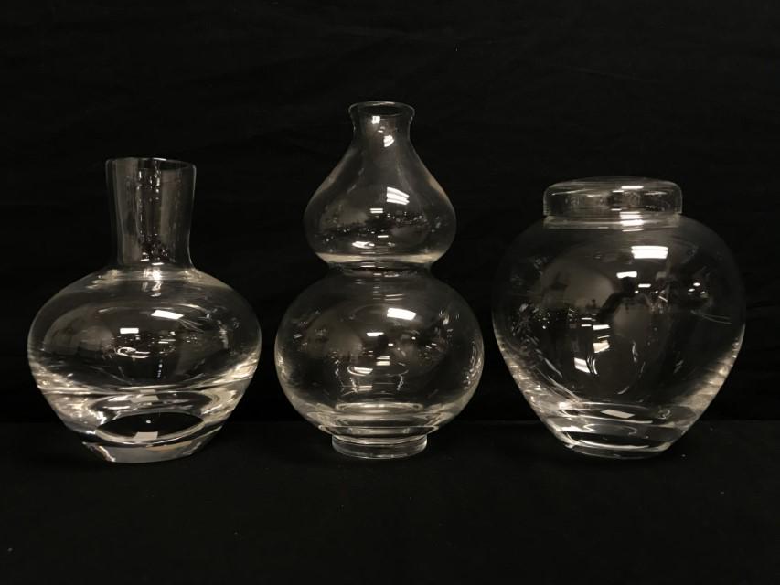 3 PIECES - STEUBEN CLEAR GLASS (1 of 12)