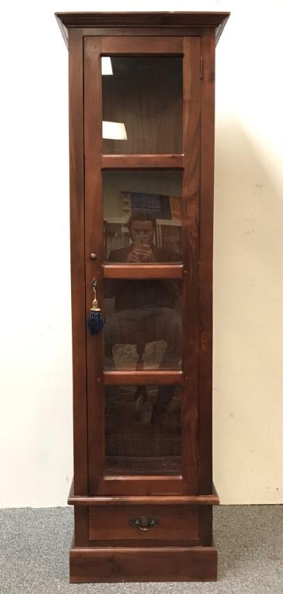 INDONESIAN HARDWOOD AND GLASS DISPLAY CABINET (1 of 11)