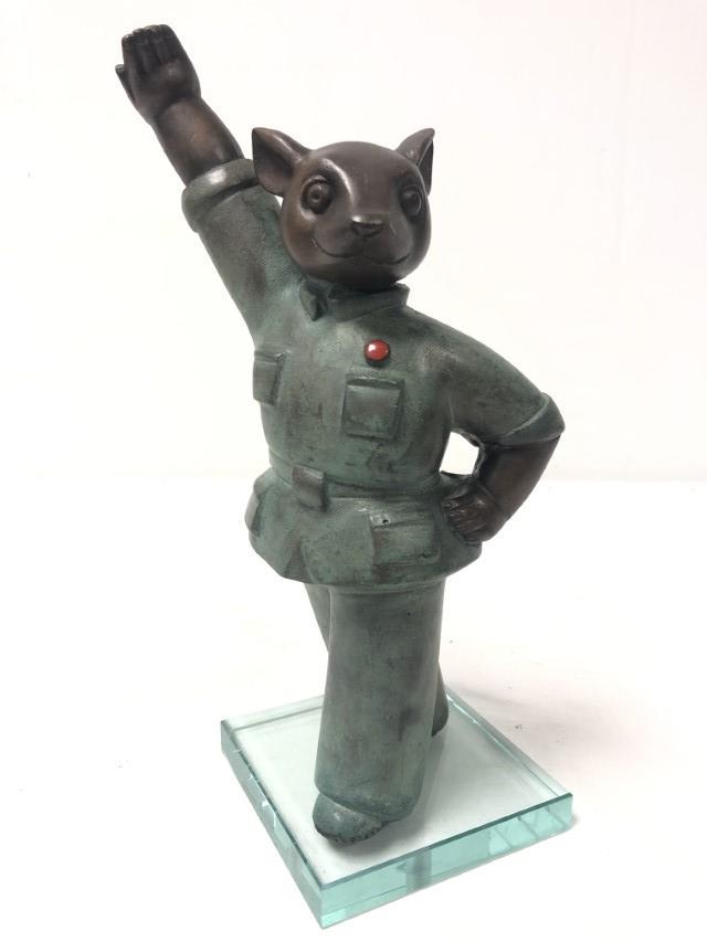 JIANG SHUO, BRONZE ZODIAC SCULPTURE, H 12 1/4" (1 of 12)