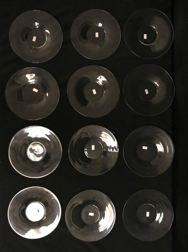 12 STEUBEN CLEAR CRYSTAL PLATES, 'S' MARK (1 of 8)